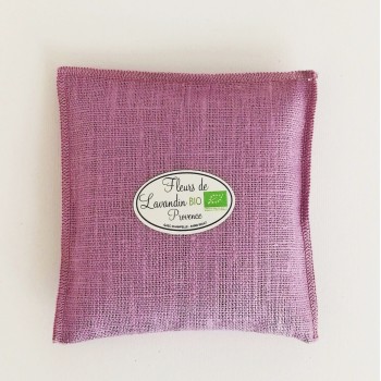 CUSCINO ALLA LAVANDA IN TESSUTO MISTO LINO VIOLA CHIARO