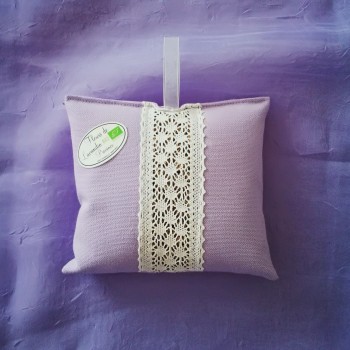 CUSCINO DI LAVANDA IN MISTO LINO AND PIZZO