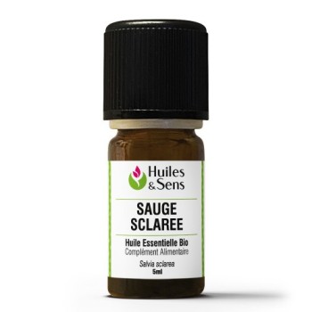 Huile essentielle de sauge bio sclarée. Sclare sauge essence.